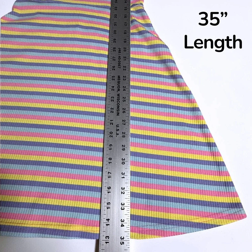 SHEIN Lot of 3 Black One Shoulder Romper Ribbed Colorful & Striped Tank Dress M - Picture 11 of 16